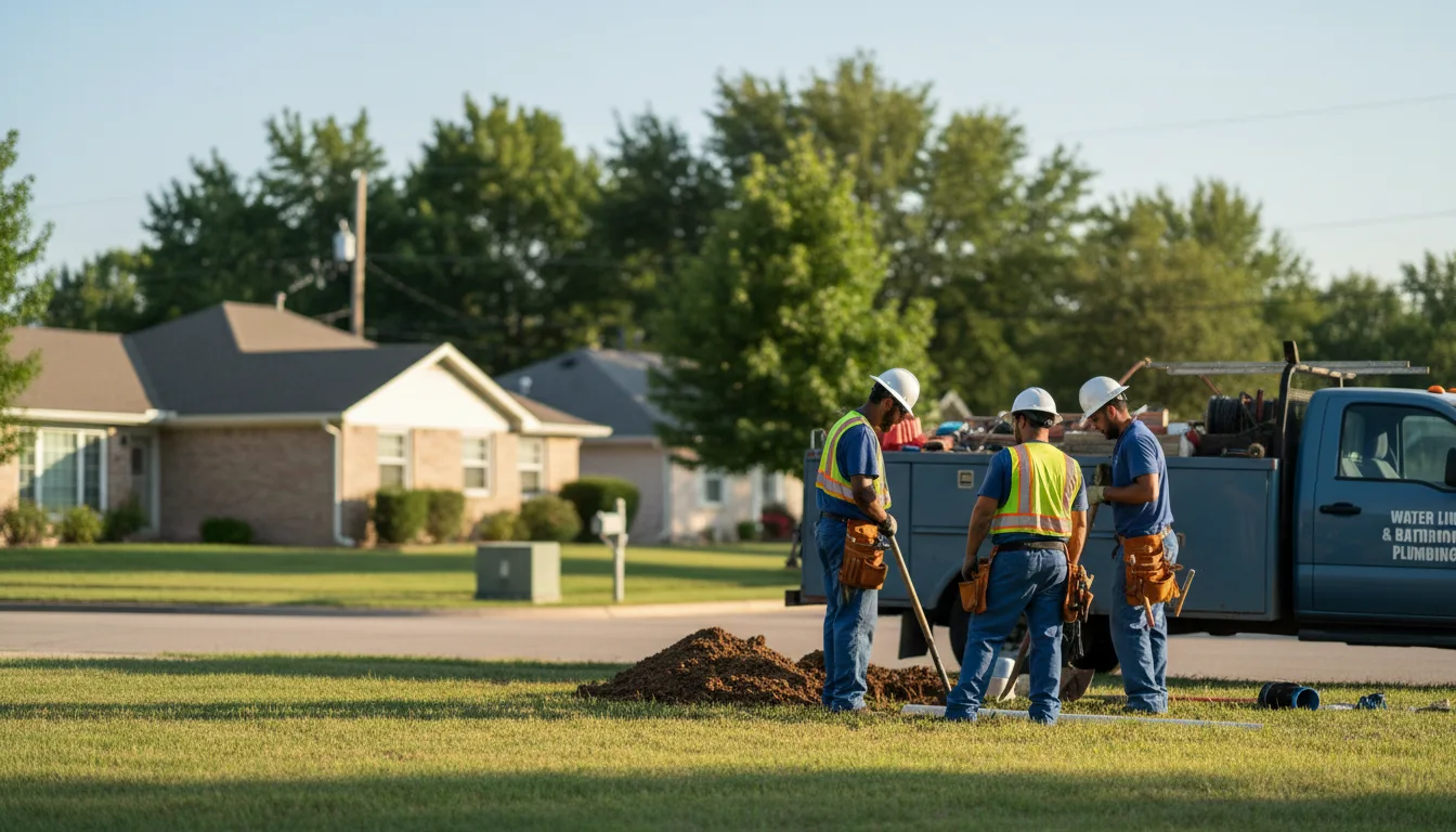 Residential water line and bathroom plumbing service in Hadley, NY